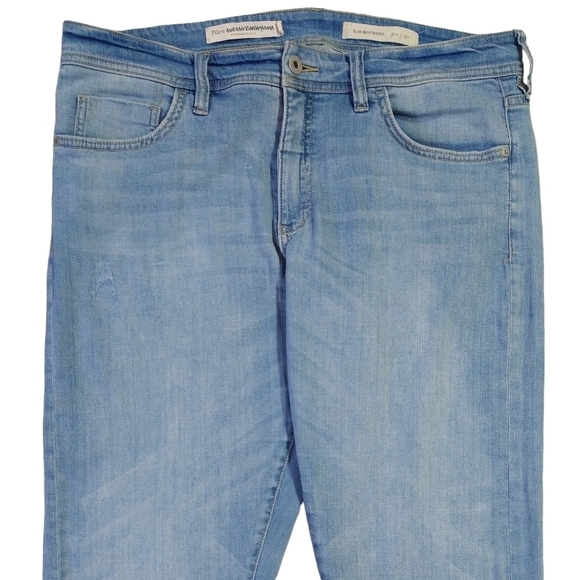 Pilcro Anthropologie Slim Boyfriend Jean Mid Rise Relaxed Fit Lightweight Denim - Picture 4 of 10